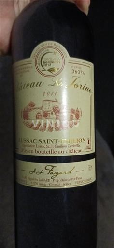 Bordeaux Lussac-saint-émilion Château La Jorine 2011