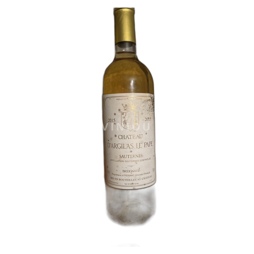 Bordéus Sauternes Château d'Argilas Le Pape 2015
