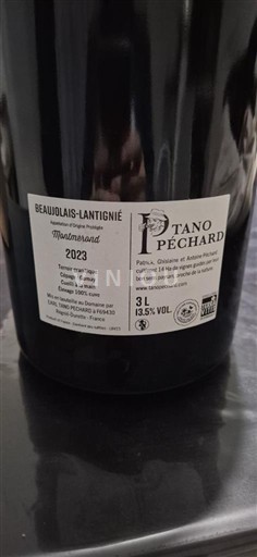 Beaujolais Määrittelemätön Domaine P'tano Péchard Montmerond 2023