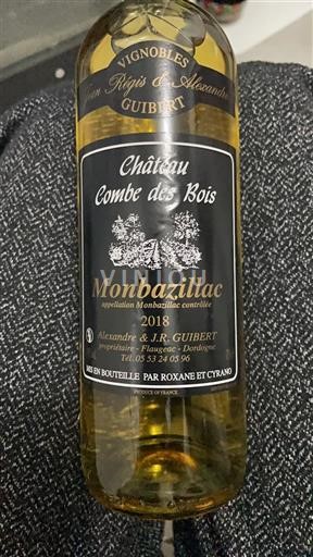 Sudoeste Monbazillac Château Combe des Bois 2018