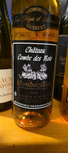 Tây Nam Monbazillac Château Combe des Bois 2018