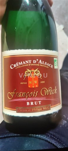 Alsasko Crémant d'Alsace François Weck Neročník