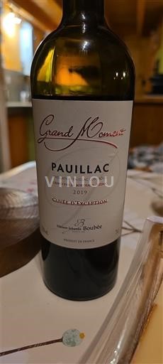 Bordeaux Pauillac Société Boubeé Grand Moment d'Exception 2019