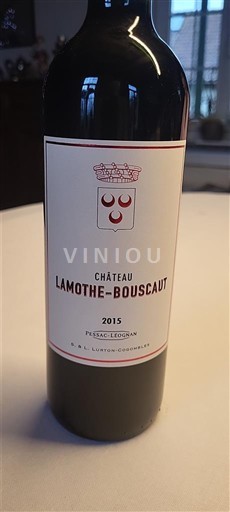 Bordeaux Pessac-Léognan Château Lamothe-Bouscaut 2015
