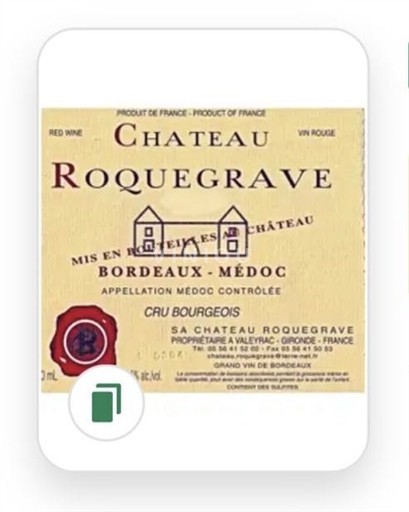 Bordeaux Médoc Château Roquegrave 2020