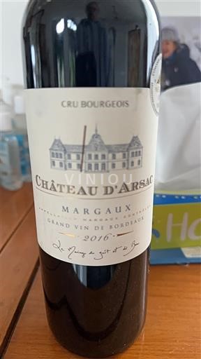 Bordeaux Margaux Château Arsac 2016