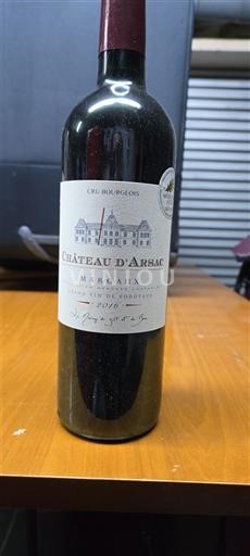 Bordeaux Margaux Château Arsac 2016