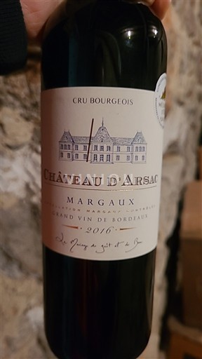 Bordéus Margaux Château Arsac 2016