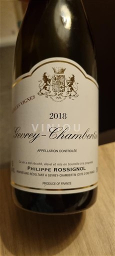Burgundy Gevrey-Chambertin Philippe Rossignol Vieilles Vignes 2018