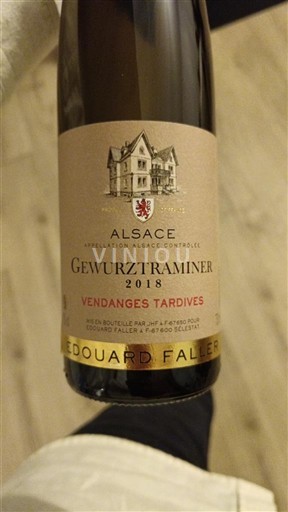 Víno Blanc moelleux Édouard Faller 2018 Francie Alsasko Vin de France Vendanges Tardives