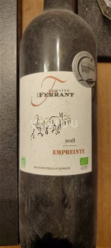 Lounais-Ranska Côtes-de-duras Domaine Ferrant Empreinte 2018