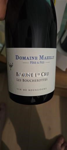 Borgoña Beaune Premier Cru Domaine Mazilly Père & Fils Les Boucherottes 2023