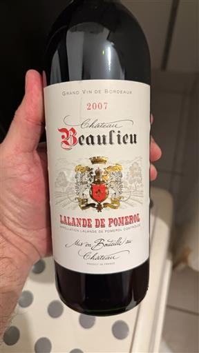 Bordeaux Lalande-de-Pomerol Château Beaulieu 2007