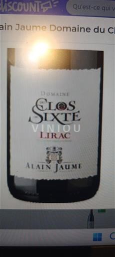 Rhône Valley Lirac Domaine Clos de Sixte 2017