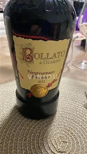 Puglia Susumaniello Salento Guarini Bollato 2022