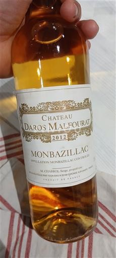 Sud-Ovest Monbazillac Château Daros Malfourat 2012