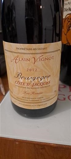 Burgundi Määrittelemätön Alain Vignot Les Ronces 2012