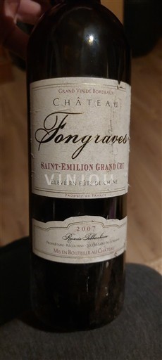 Burdeos Saint-Émilion Gran Cru Château Fongraves 2007