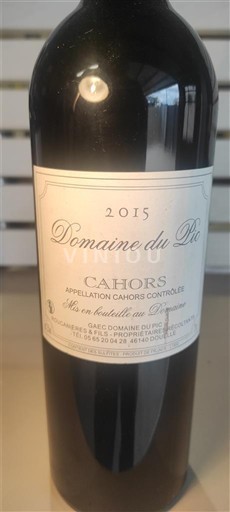 Sudoeste Cahors Domaine Pic 2015