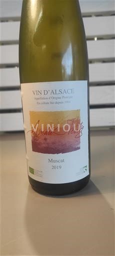 Wijnen Blanc sec Muscat André Stentz 2019 Frankrijk Elzas Vin de France