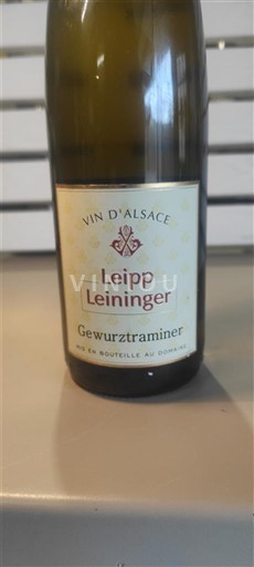 Alsace Leipp Leininger Gewurztraminer Không niên vụ
