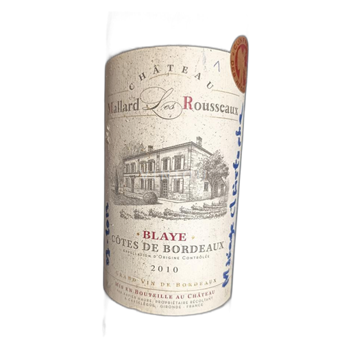 Bordeaux Médoc Château Mallard Les Rousseaux 2010