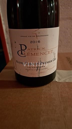 Borgogna Aloxe-Corton Premier Cru Patrick Clémencet La Coutière 2016