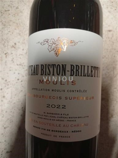 Bordeaux Moulis-en-Médoc Château Biston-Brillette 2022