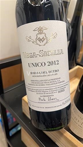 Castilla y León Ribera del Duero Vega Sicilia Único 2012