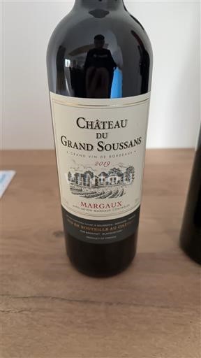 Bordeaux Margaux Château Grand Soussans 2019