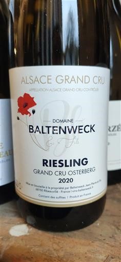 Alzacija Alsace Grand Cru Grand Cru Domaine Baltenweck & Fils Grand Cru Osterberg 2020