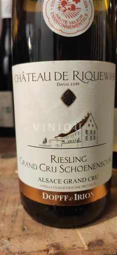 Alsace Ospecificerad Grand Cru Château Riquewihr Grand Cru Schoenenbourg 2020