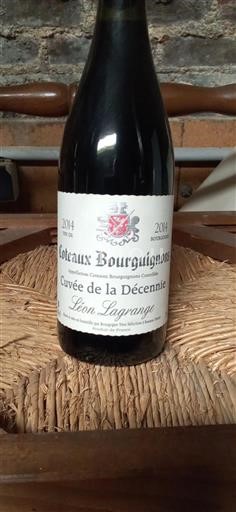 Bourgogne Bourgognebackar Léon Lagrange de la Décennie 2014