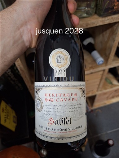 Rhônen laakso Määrittelemätön Héritage de Cavare Sablet 2020