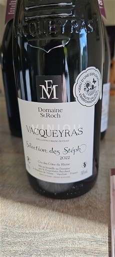 Rhône-dalen Vacqueyras Domaine St Roch Sélection des Stéphs 2022
