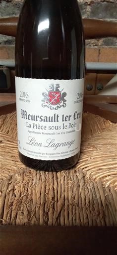 Borgogna Meursault Premier Cru Léon Lagrange La Pièce sous le Bois 2016