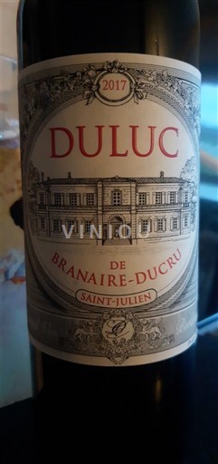 Bordeaux Saint-Julien Château Branaire-Ducru Duluc 2017