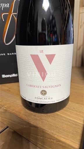 Rượu vang Rouge sec Le V Cabernet Sauvignon Foncalieu 2022 Pháp Languedoc và Roussillon Vùng đất Oc IGP