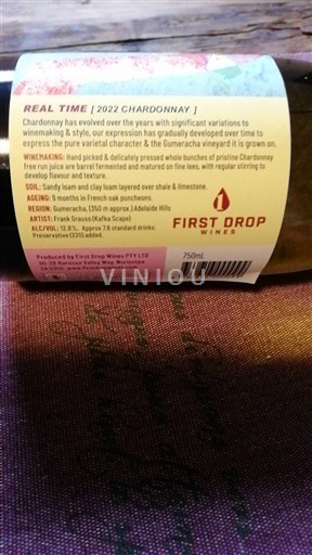 Jižní Austrálie Adelaide Hills First Drop Wines Real Time 2022