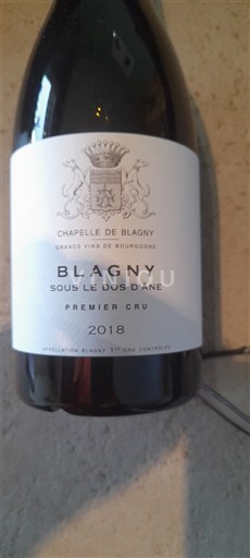 Borgogna Blagny Premier Cru Chapelle de Blagny Sous Le Dos d'Âne 2018