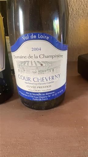 Loire Valley Cour-cheverny Domaine La Champinière Prestige 2004