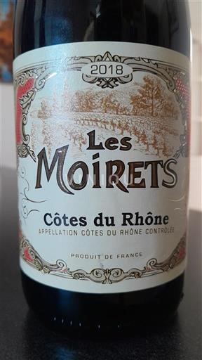 Rhône-dalen Côtes-du-Rhône Les Moirets 2018
