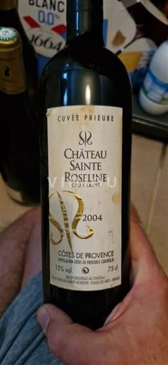 Provence Côtes-de-provence Cru Classé Château Sainte Roseline Prieure 2004