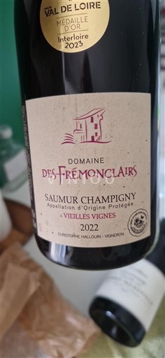 Thung lũng sông Loire Saumur-champigny Domaine Des Frémonclairs Vieilles Vignes 2022