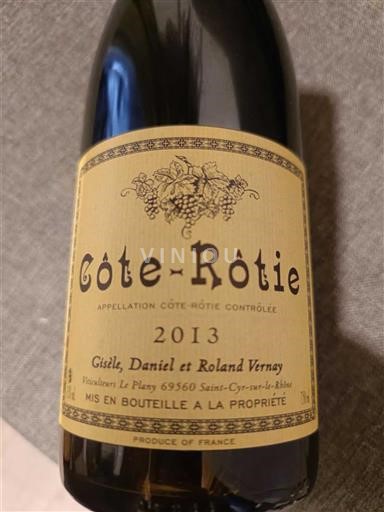 Rhône Valley Côte-Rôtie Gisèle, Daniel et Roland Vernay 2013