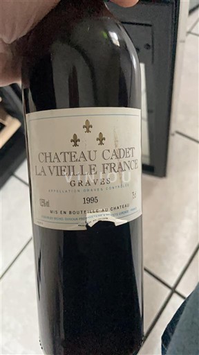 Bordeaux Graves Château Cadet La Vieille France 1995