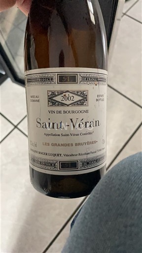 Burgundsko Saint-Véran Roger Roche Liquet Les Grandes Bruyères 2002