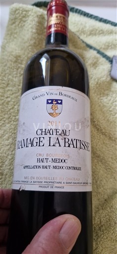 Bordeaux Haut-Médoc Château Ramage La Batisse 2011