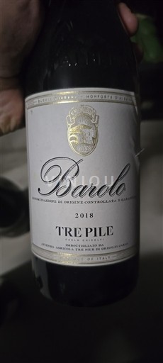 Piedmont Wines Barolo Monforte Alba Tre Pile 2018