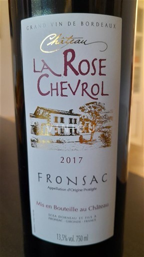 Bordeaux Fronsac Château La Rose Chevrol 2017
